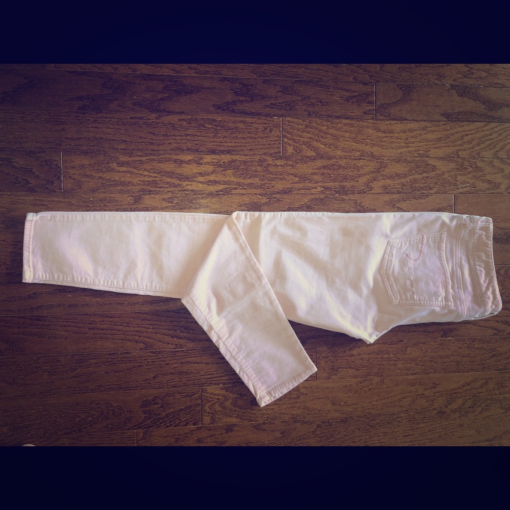 Light pink corduroy jeggings